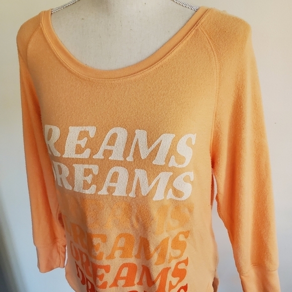 Wildfox Peach Orange Dreams Haley Raglan - Picture 6 of 10